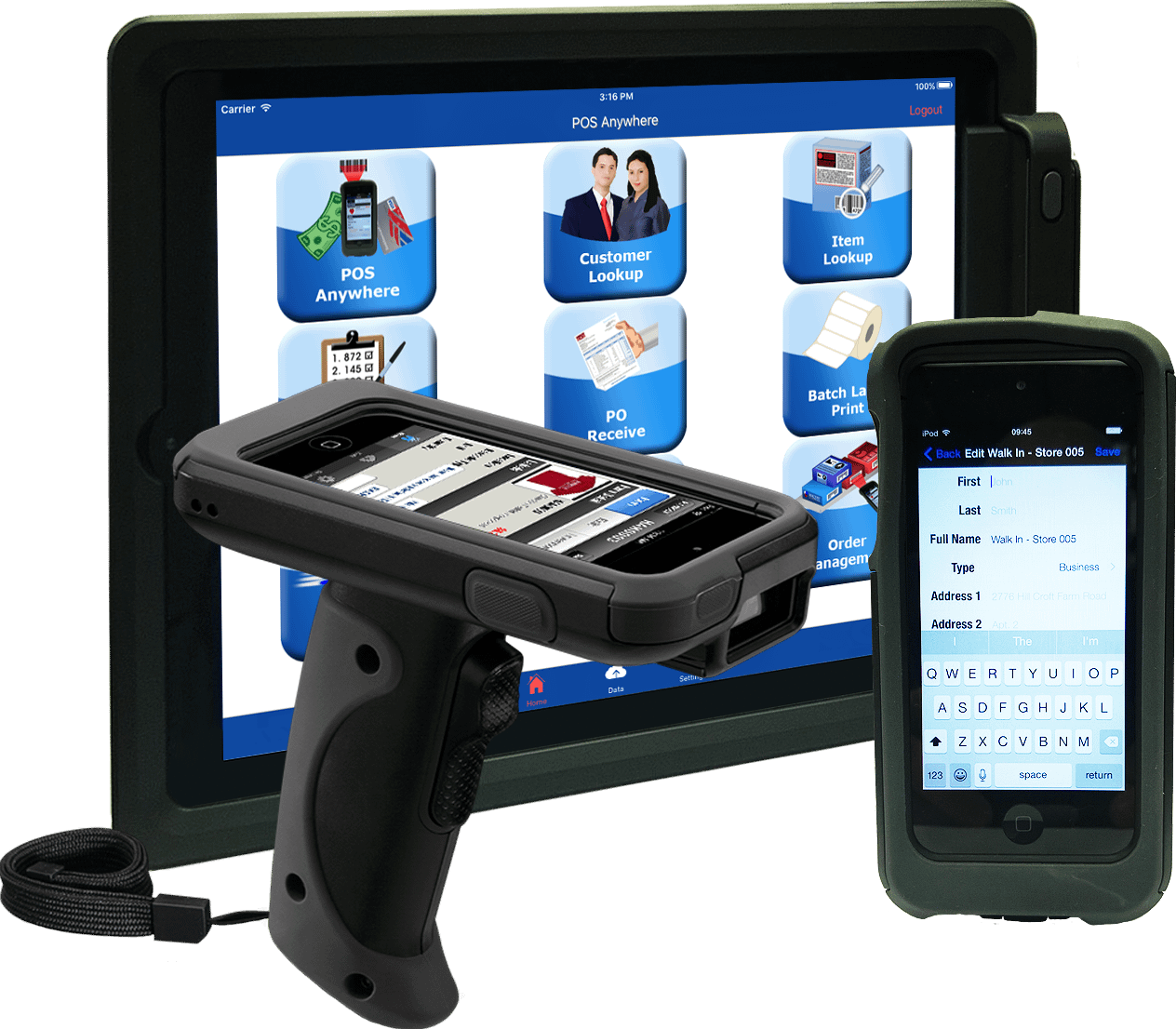 3 different devices for mobile POS - POS anywhere
